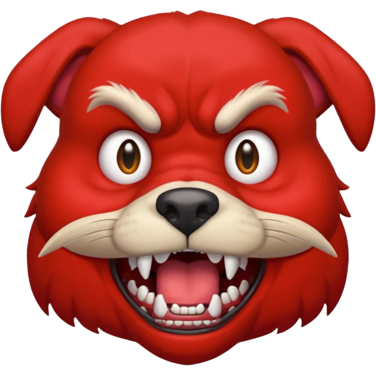 make one sad make one happy and make one mad a dog with red clothers emoji