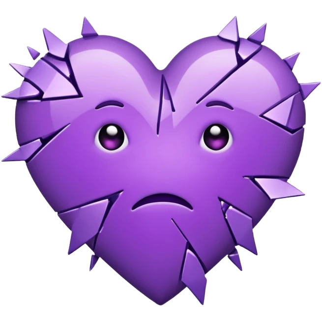 purple broken heart emoji