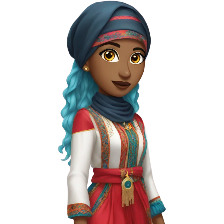 Sudi Arabic girl outfit K-pop emoji