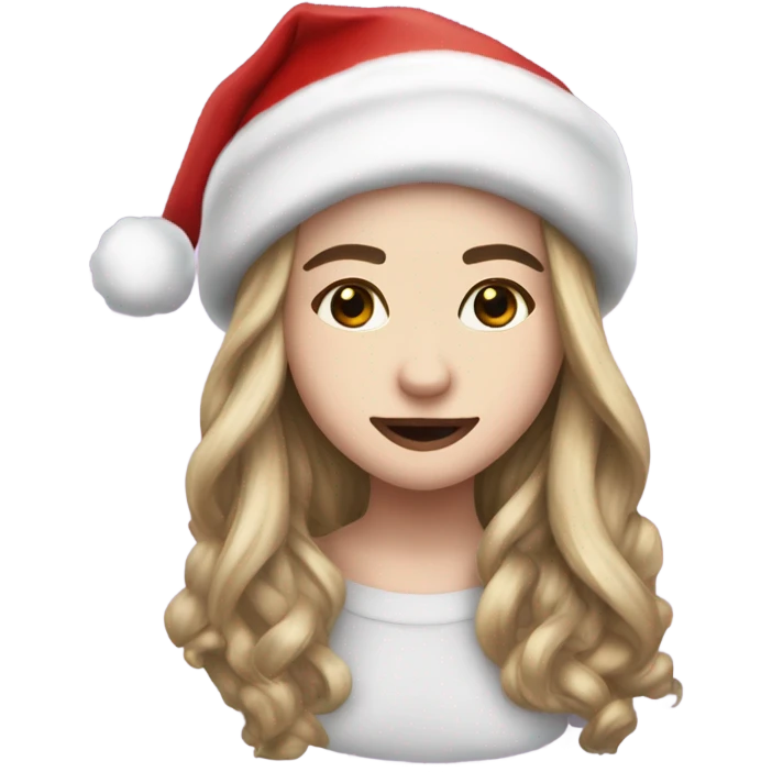 Sabrina carpenter with a Santa hat  emoji