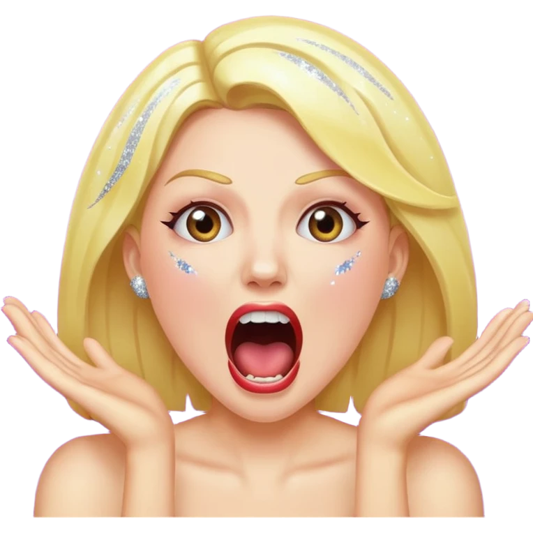 Glitter scream queen emoji