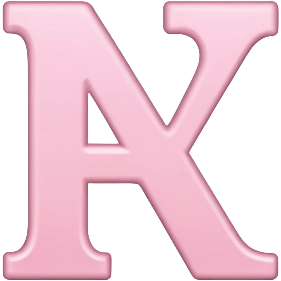 light pink cute letter variation 3 emoji