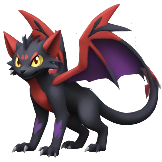 Noivern-Litten-Zoroark full body emoji