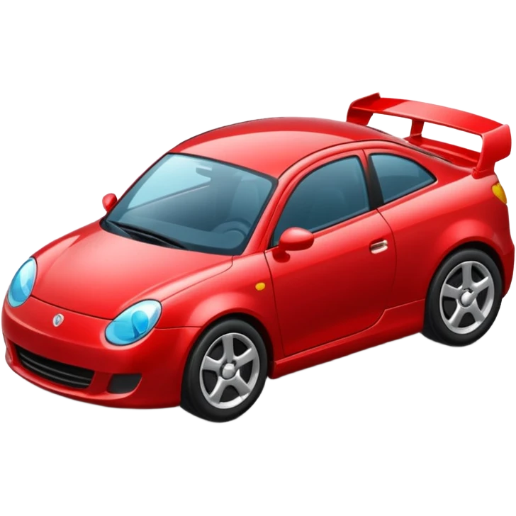 CARRO ROJO  EN DIAGONAL emoji
