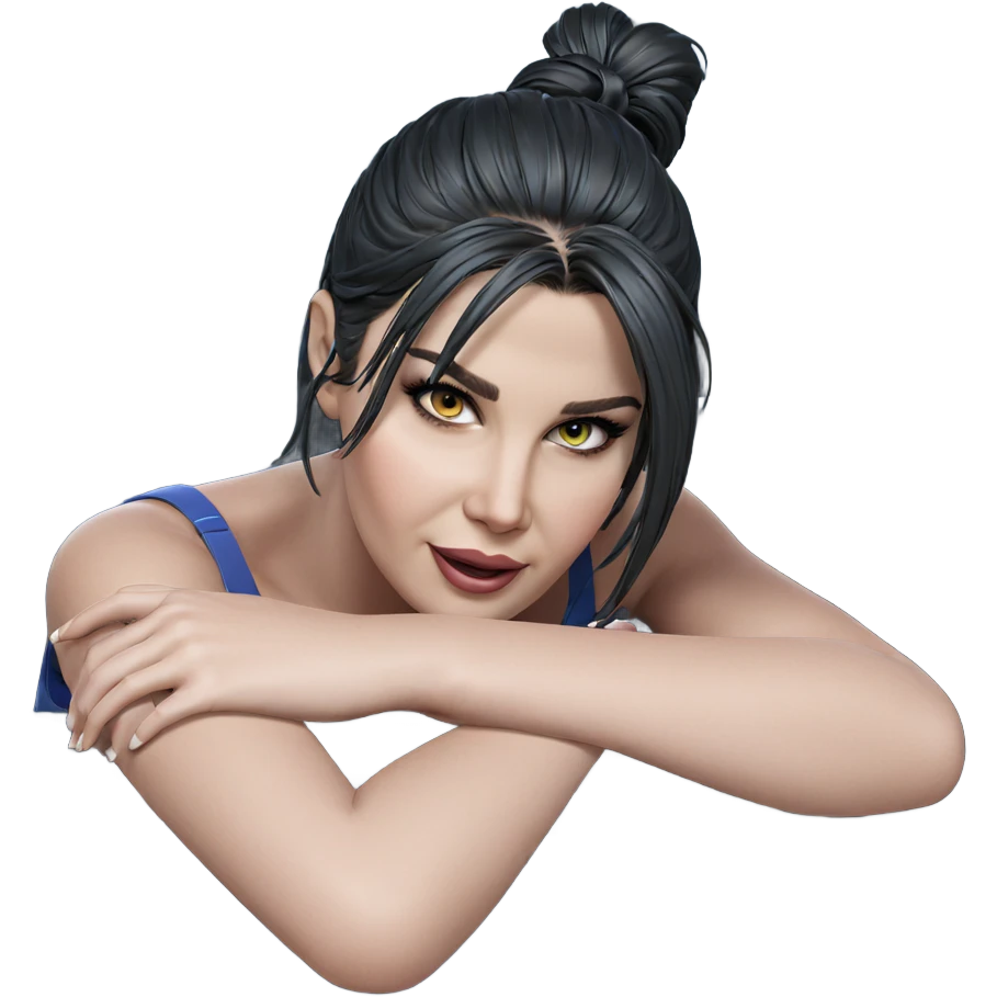 girl with car on ground emoji