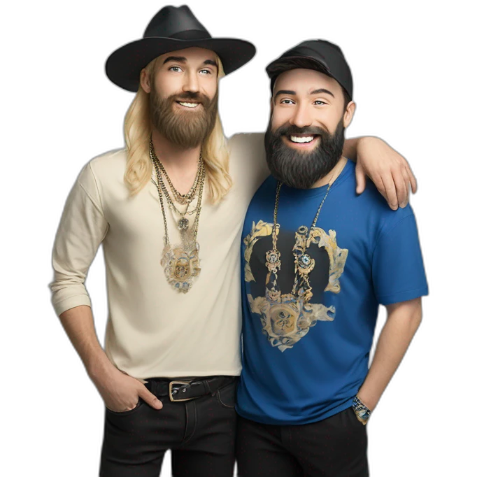 smiling boys with hats emoji