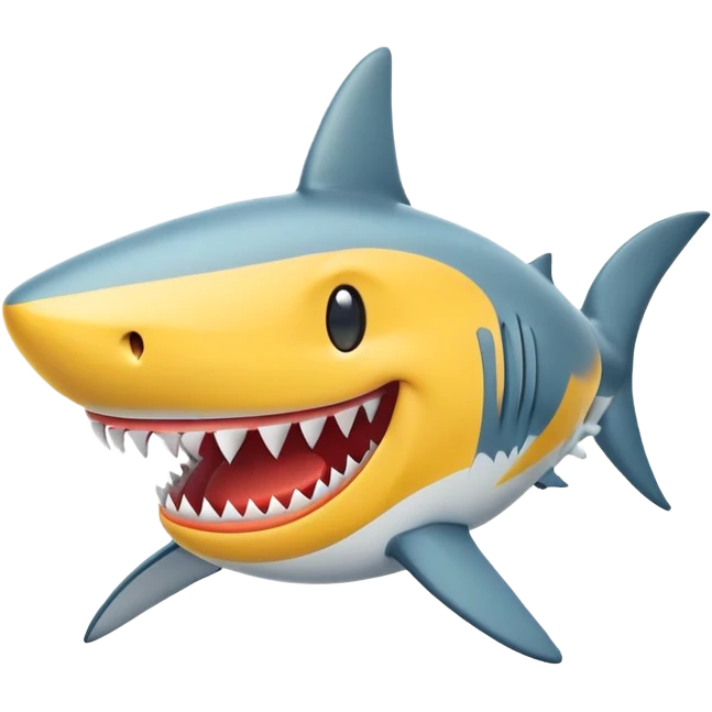 Shark smiley emoji