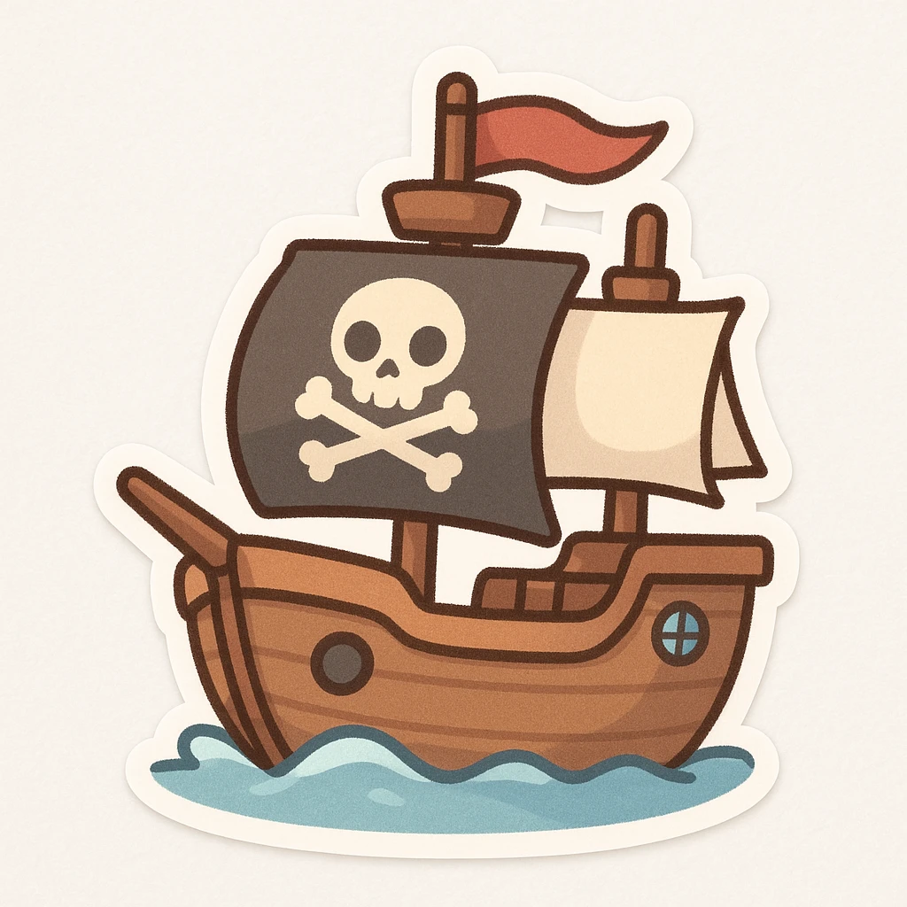 pirate ship emoji