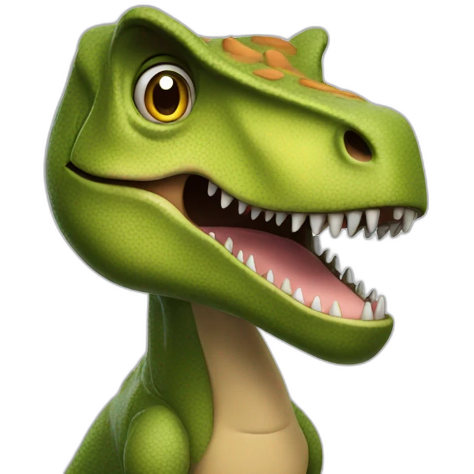 T-Rex with gloves emoji