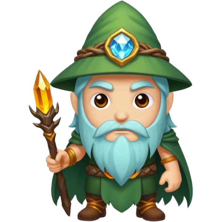 druid character sudden idea crystal flash emoji