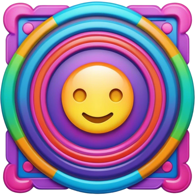 Psychedelic colored Border line emoji