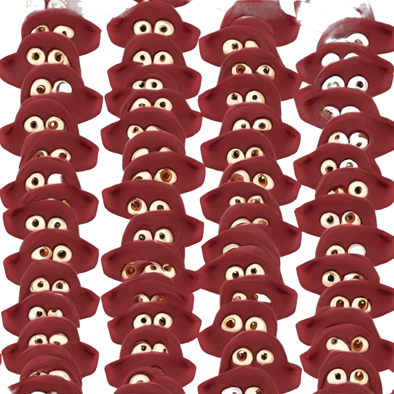 Dark red money emoji