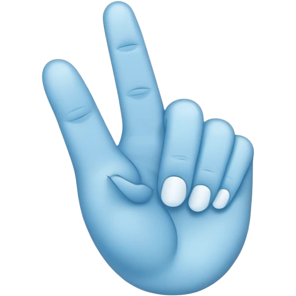 baby blue middle finger emoji