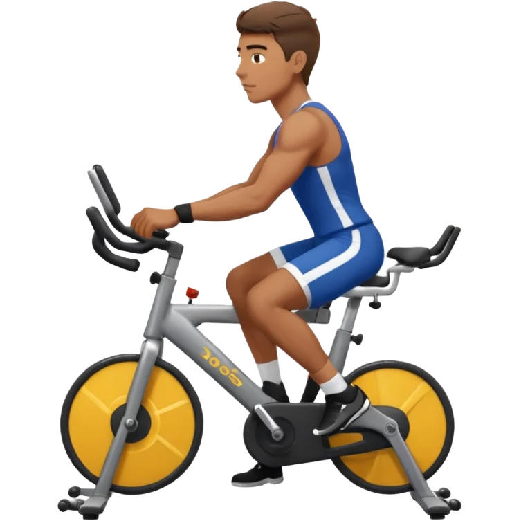 man on a gym bike emoji