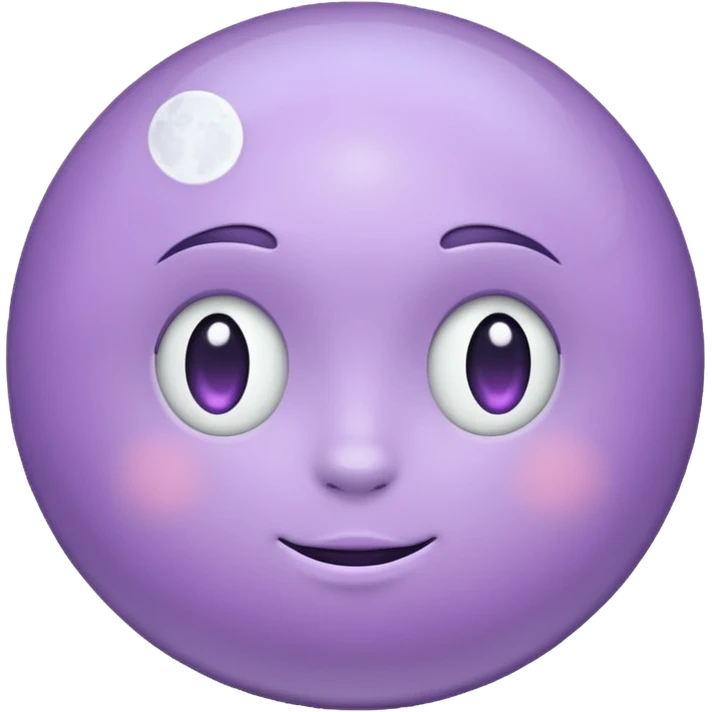 realistic looking lilac moon emoji