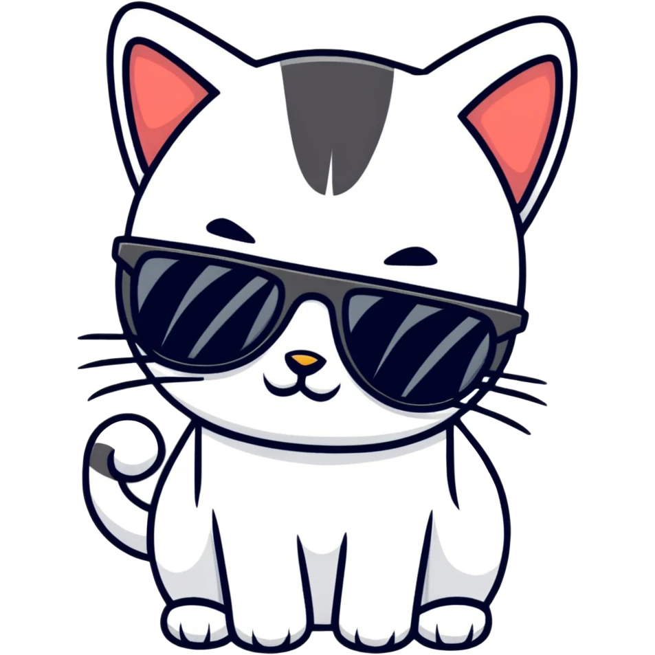 Cat with sunglasses emoji