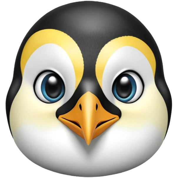 cinematic-adult-emperor-penguin-portrait-emoji,-head-tilted-playfully-and-inquisitively,-with-glossy,-pristine-plumage-accented-by-a-bright-beak-and-round,-sparkling-eyes-filled-with-curiosity,-simplified-yet-irresistibly-adorable-features,  emoji