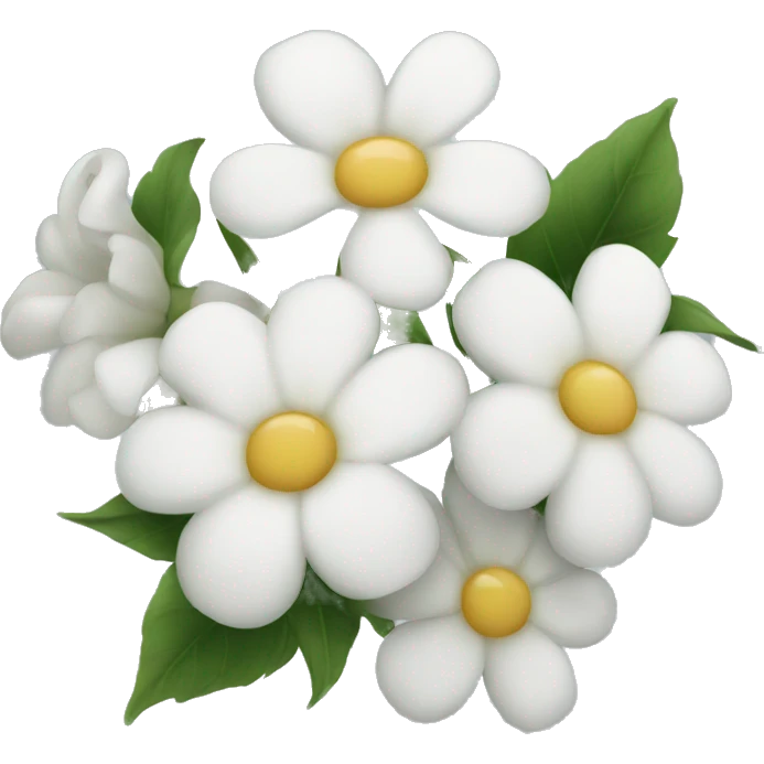 white flowers emoji