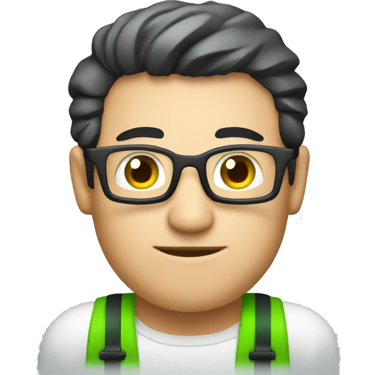 Developer man with computer with watermelon logo emoji