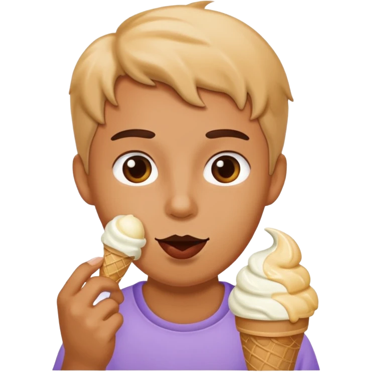 person eating icecream emoji