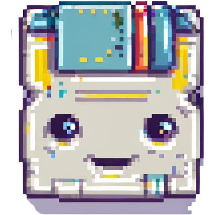 Happy floppy disk emoji