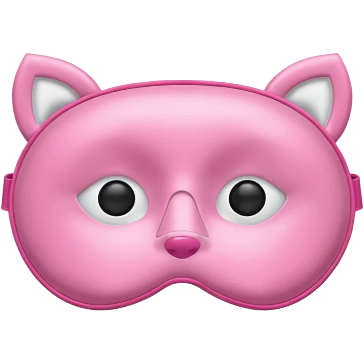 Common Pink sleeping mask with no eye holes  emoji
