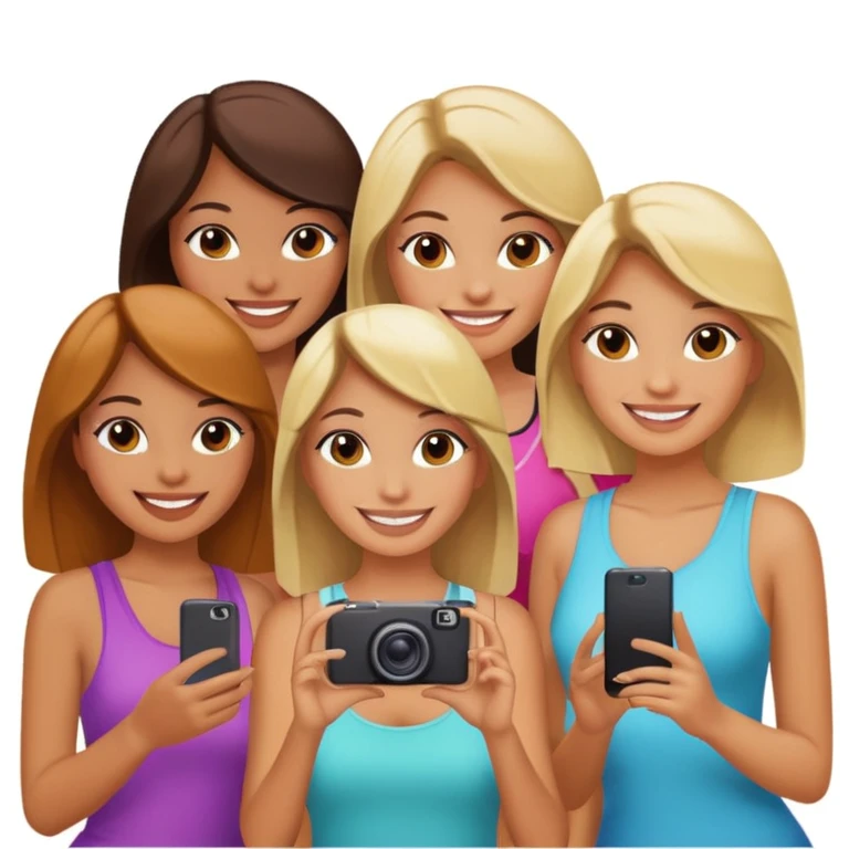 girls taking photo in club background emoji