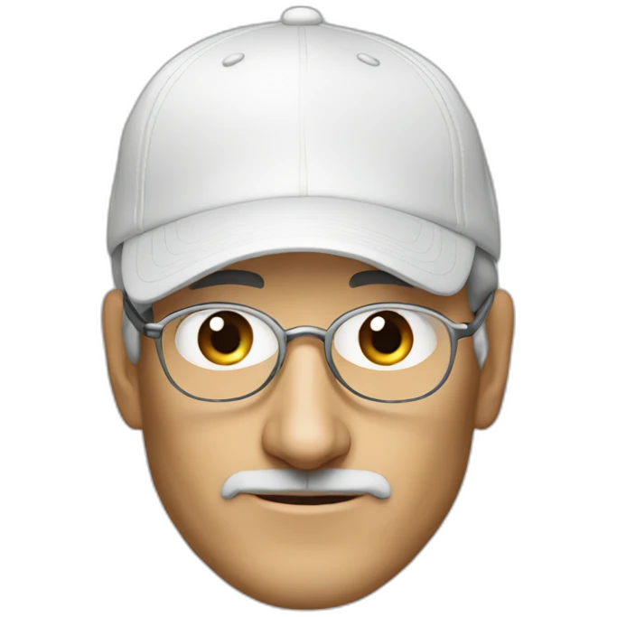 Steve Jobs with a cap emoji