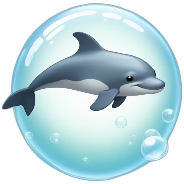 porpoise in a bubble emoji