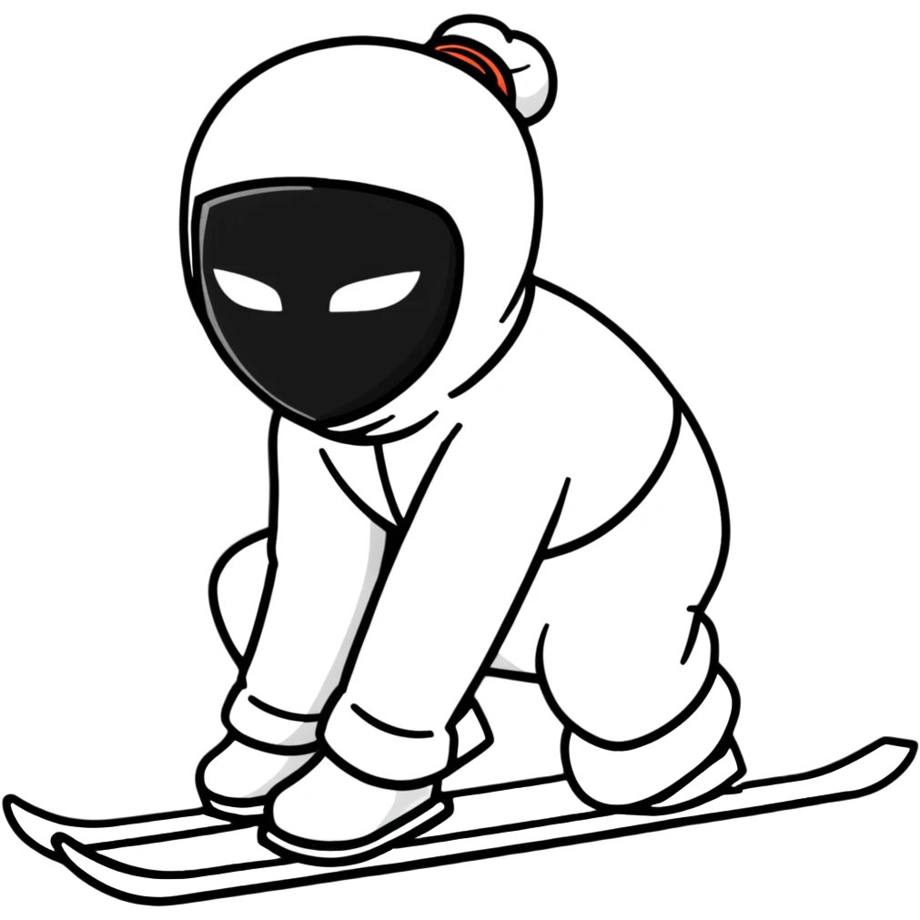 Bowing in ski mask emoji