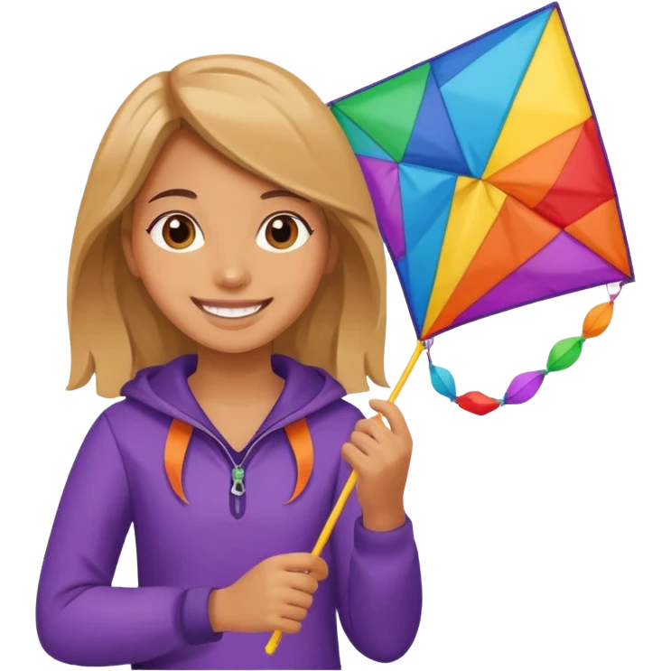 girl with kite,Kite Flyers, big kite. emoji