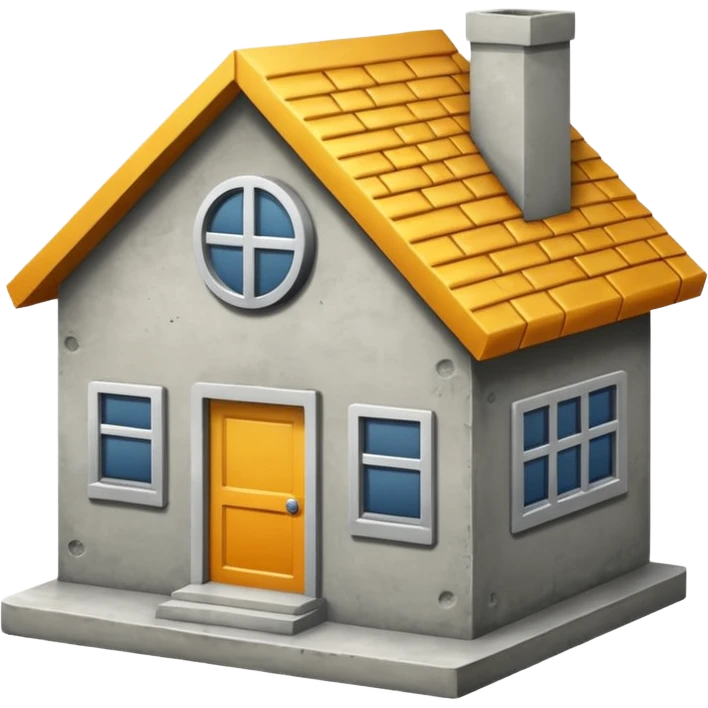 coin concrete house emoji