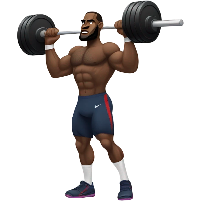 LeBron lifting weights  emoji