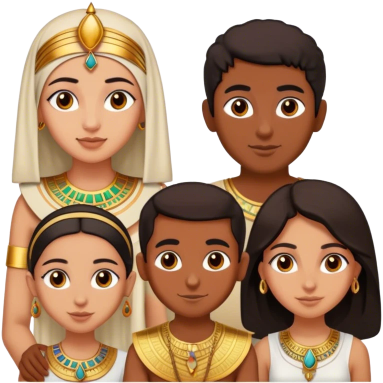 5 best friends, 1 Egyptian man, 1 indian girl 1 persian girl 1 moroccan boy 1 black boy emoji