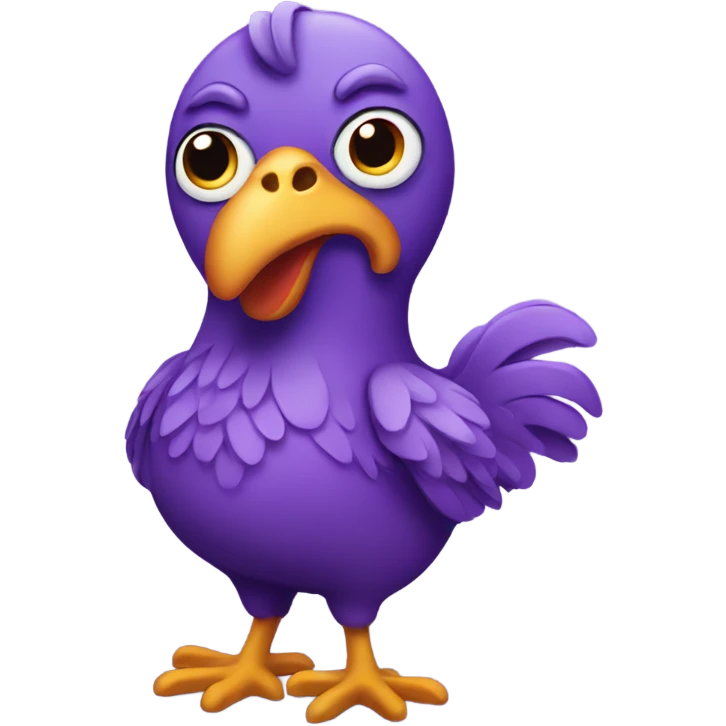 Purple chicken emoji