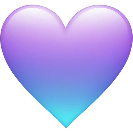 gradient light purple and light blue heart  emoji