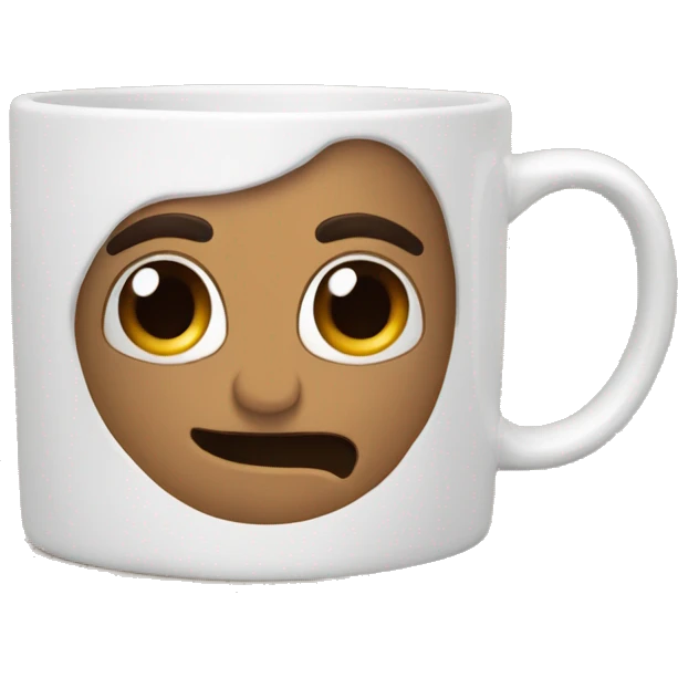 Taza de café con manos emoji