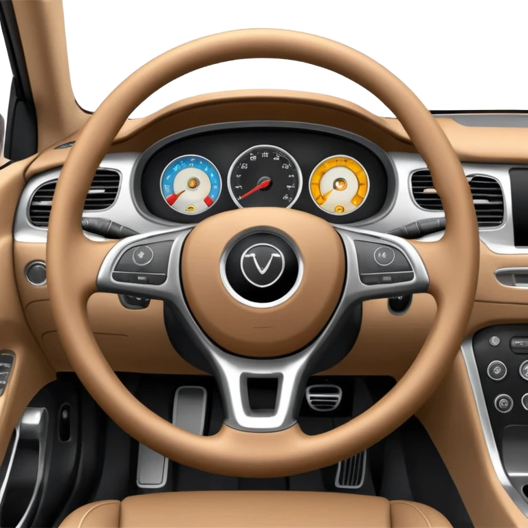 car interior front view with driver's side clearly visible emoji