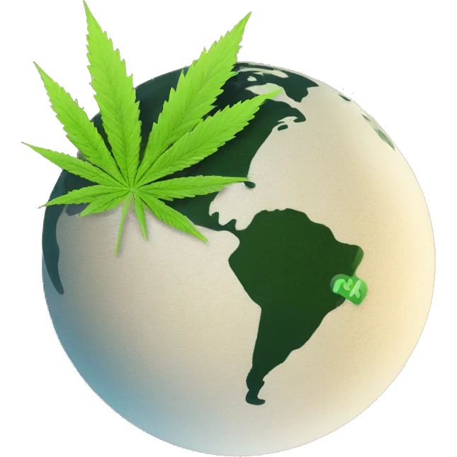 420 on planet earth hemp leaves on the globe  emoji