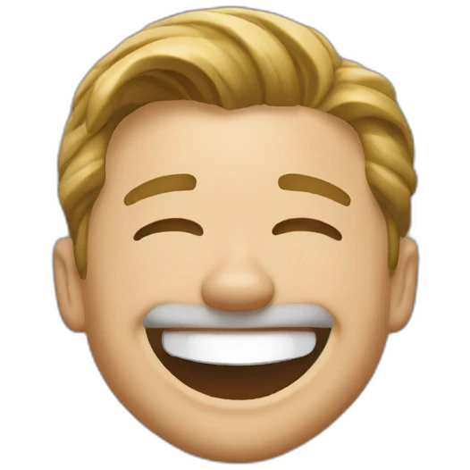Brad Pitt laughing emoji