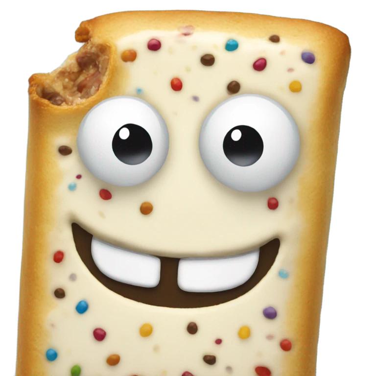 Pop tart with a huge smile  emoji