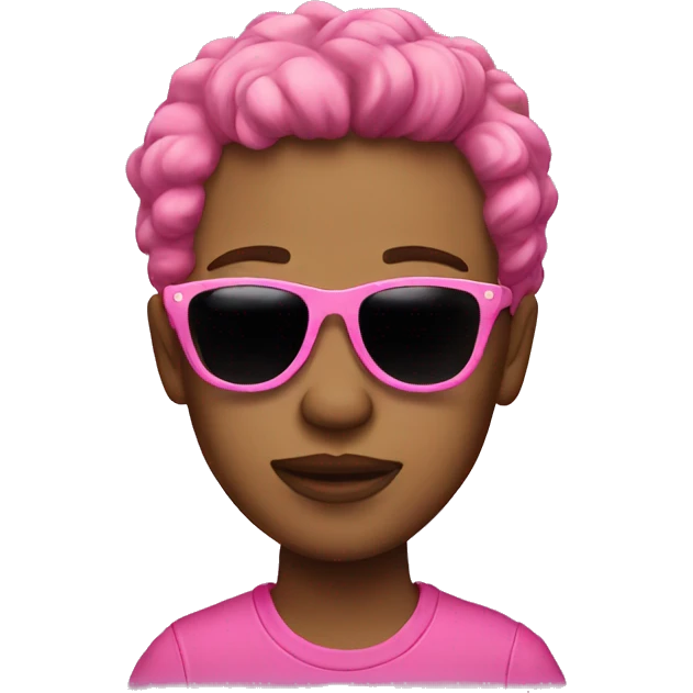 Pink cool emoji