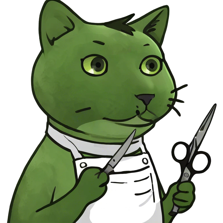 Cat that’s a barber emoji