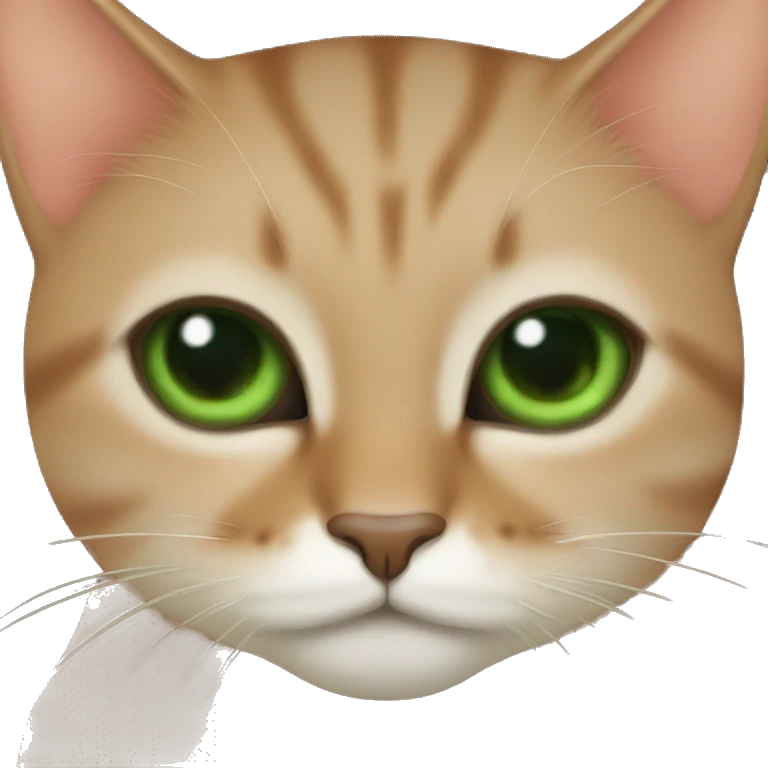 gato naranja con ojos verdes emoji