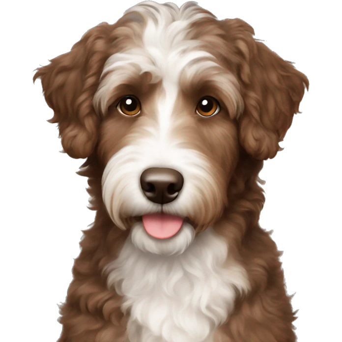 Brown aussiedoodle  emoji