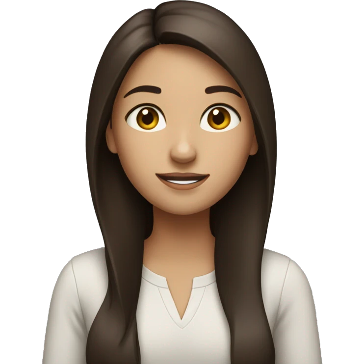 brunette girl with long h emoji