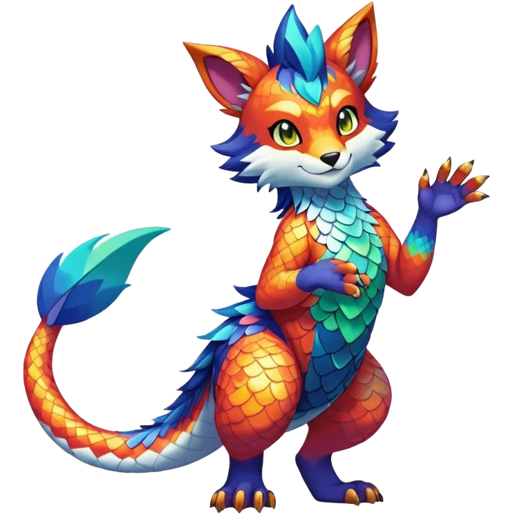 Shiny Cool Anthro Sona Fakemon Full Body emoji