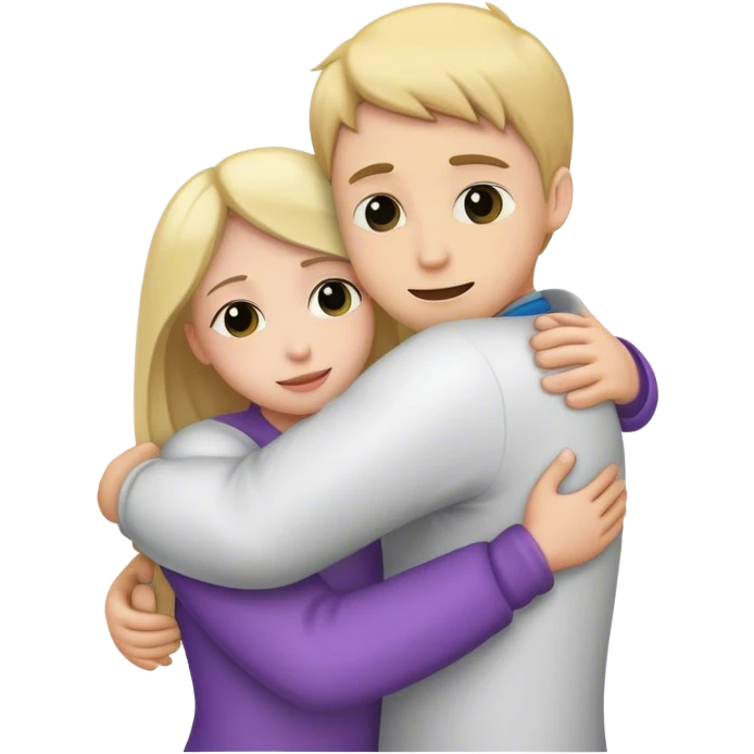 Hugs between white people  emoji