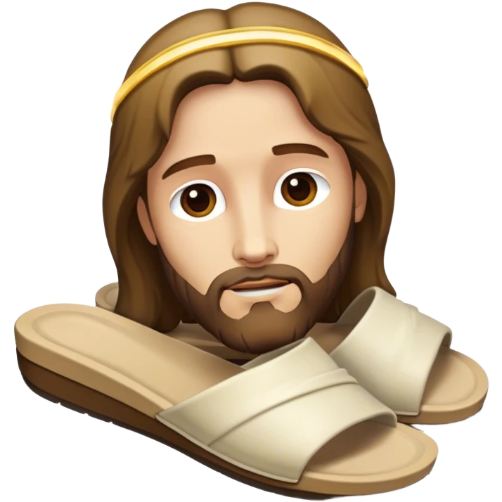 Jesus Christ single open toe slipper emoji