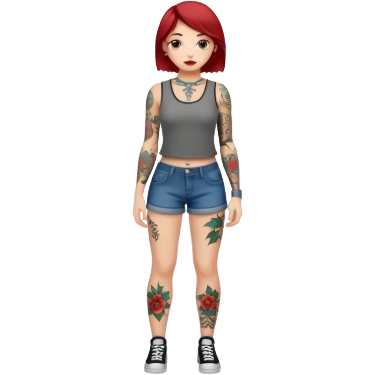 TATTOOED GIRL FULL BODY emoji